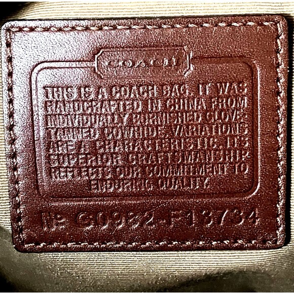 Coach Ashley Handbag Clutch Wristlet Mahogany Brown Pleated Leather Purse F13734 - Picture 3 of 16